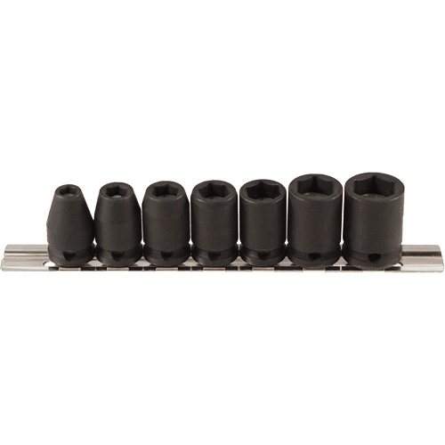 Magnetic Socket Set, 7 Pcs, Impact, 3/8" Drive Size NTL Industrial