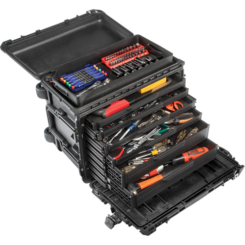 Armoire &agrave; outils mobile Gen 2, 24" la, 6 tiroirs, Noir NTL Industrial