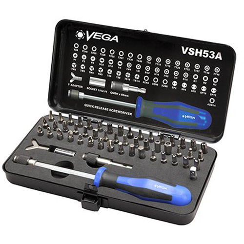 Ensemble de porte-embouts manuels et dembouts, 53 Mcx, Papillon/Hex inviolable/Phillips/&agrave; ergots/Carr&eacute;e/Torq-Set/Torx/Torx inviolable/Triple carr&eacute;/Triple ailette NTL Industrial