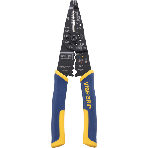 Wire Stripper/Crimper/Cutter Multi-Tool, 8-1/2" L, 10 - 22 AWG NTL Industrial