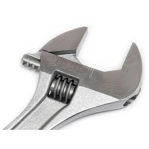 Cl&eacute; &agrave; molette — en boîte, 10" lo, la max. 1-5/16"/34 mm, Chrome NTL Industrial