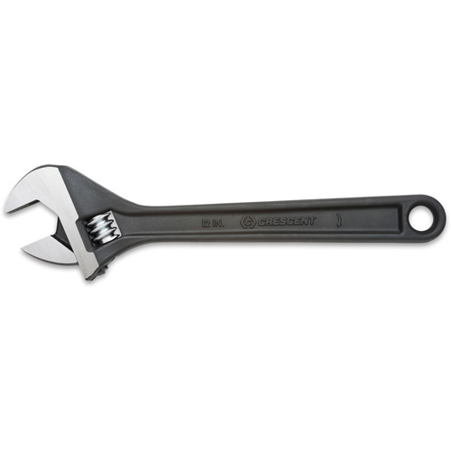 Adjustable Wrench - Boxed, 12" L, 1-1/2"/39 mm Max Width, Black Oxide NTL Industrial