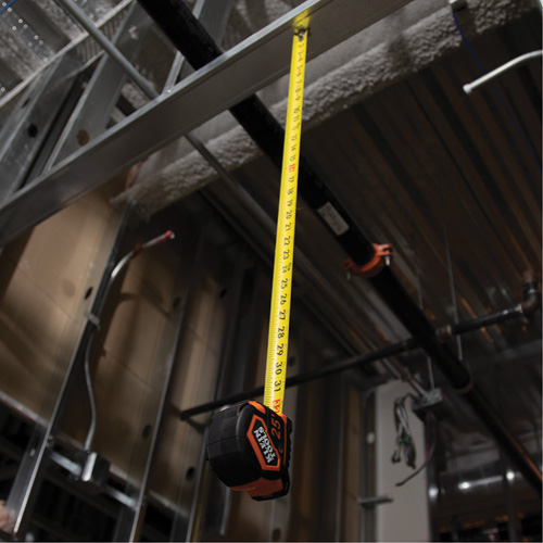 Magnetic Double-Hook Tape Measure, 25', Imperial Graduations NTL Industrial