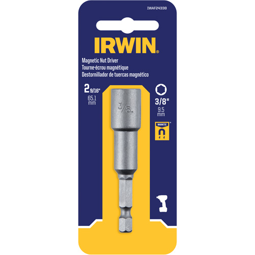 Nutsetter, 3/8" Tip, 1/4" Drive, 2-9/16" L, Magnetic NTL Industrial