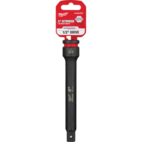 Shockwave Impact Duty Socket Extension, Impact, 1/2" Drive, 6" L NTL Industrial