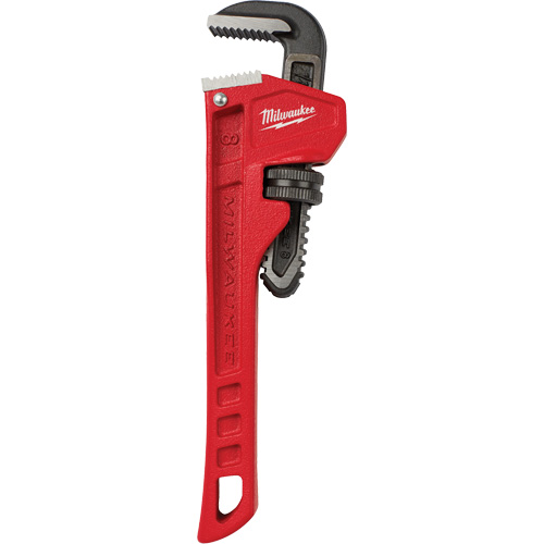 Cl&eacute; &agrave; tuyau, Cap des m&acirc;choires 1", Longueur 8", Fini Rev&ecirc;tement en poudre NTL Industrial