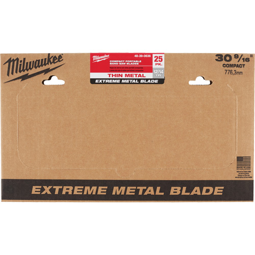 Lames-ruban pour coupes de m&eacute;taux extr&ecirc;mes, Acier rapide, 30-9/16" lo x 1/2" la x &eacute;paisseur 0,02", 12/14 dents par pouce NTL Industrial