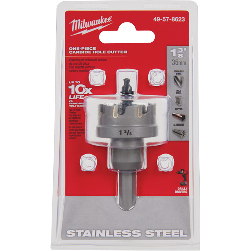 One-Piece Carbide Hole Cutters, 1-3/8", 3/16" Depth of Cut NTL Industrial