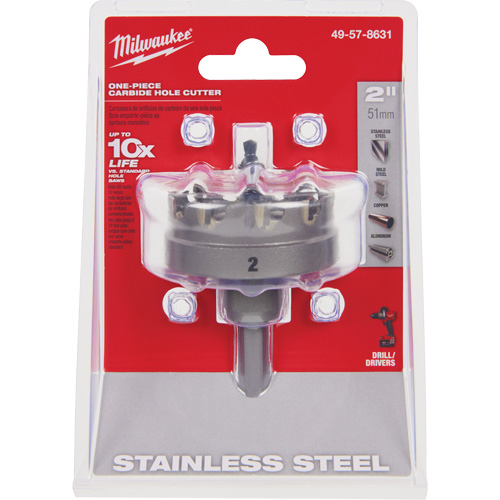 One-Piece Carbide Hole Cutters, 2", 3/16" Depth of Cut NTL Industrial