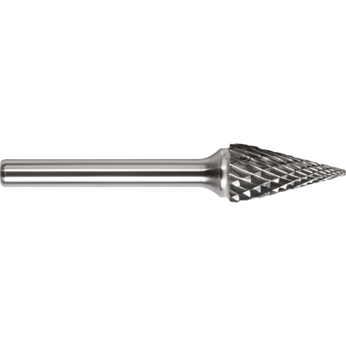Drillco&reg; Magnum Double Cut Solid Carbide Burr, SM-5, 1/2" Dia., 1/4" Shank, 7/8" Depth of Cut NTL Industrial