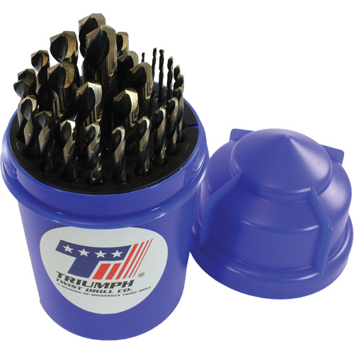 Triumph&reg; ThunderBit&reg; Heavy-Duty T17HDDC Clip-On Index Jobber Drill Bit Set, 29 Pieces, High Speed Steel NTL Industrial