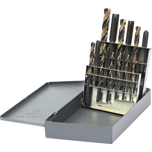 Jeu de tarauds & forets DRILLCO, 18 morcea NTL Industrial