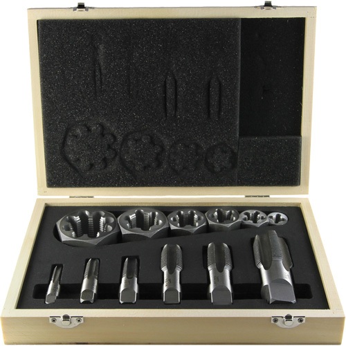 Drillco&reg; Pipe Tap Set, 12 Pieces NTL Industrial
