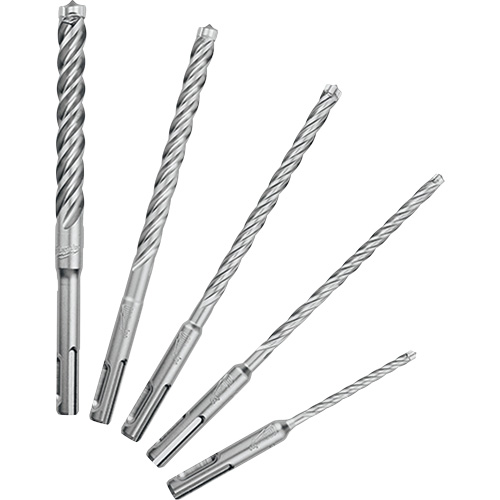 MX4 4-Cutter Rotary Hammer Drill Bit Kit, 5 Pieces, Carbide NTL Industrial