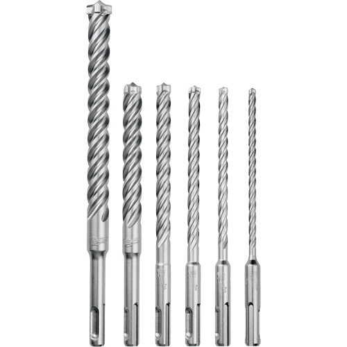MX4 4-Cutter Rotary Hammer Drill Bit Kit, 6 Pieces, Carbide NTL Industrial