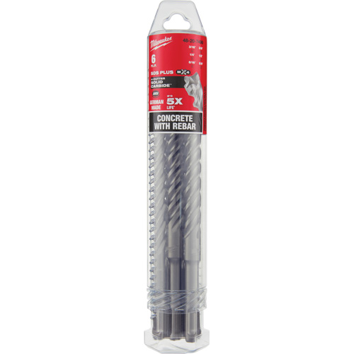 MX4 4-Cutter Rotary Hammer Drill Bit Kit, 6 Pieces, Carbide NTL Industrial