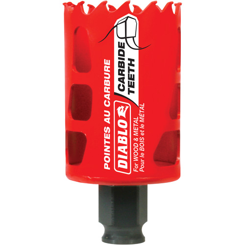 Scie cloche pour bois et m&eacute;tal, 1-3/4", Profondeur de la coupe 2-3/8", Carbure NTL Industrial