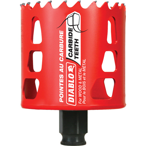 Scie cloche pour bois et m&eacute;tal, 2-11/16", Profondeur de la coupe 2-3/8", Carbure NTL Industrial