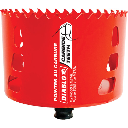 Scie cloche pour bois et m&eacute;tal, 4", Profondeur de la coupe 2-3/8", Carbure NTL Industrial