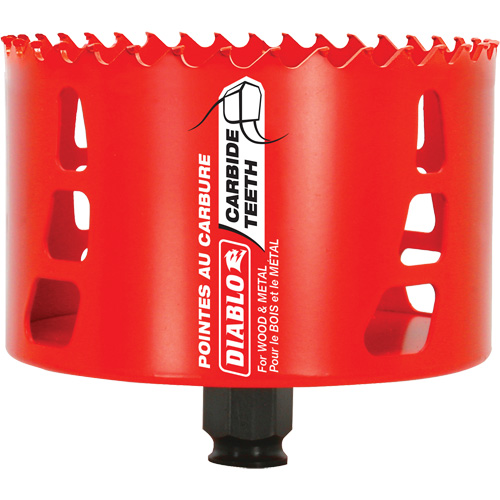 Wood & Metal Hole Saw, 4-1/8", 2-3/8" Depth of Cut, Carbide NTL Industrial