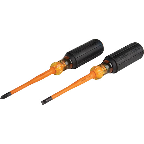 Slim-Tip Insulated Screwdriver Set, 1000 V, 2 Pcs NTL Industrial