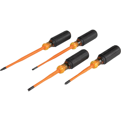 Slim-Tip Insulated Screwdriver Set, 1000 V, 4 Pcs NTL Industrial
