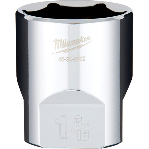 SAE Socket with Four Flat Sides, 1-3/16", 1/2" Drive, 6 Points NTL Industrial