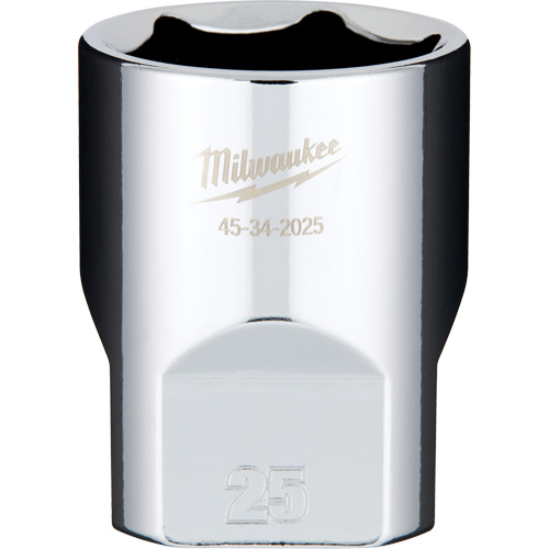 Metric Socket with Four Flat Sides, 25 mm, 1/2" Drive, 6 Points NTL Industrial