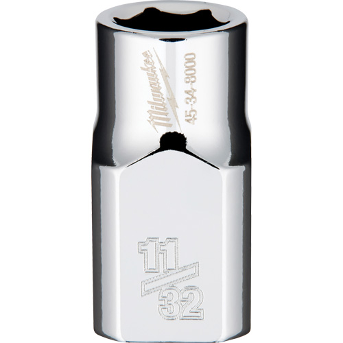 SAE Socket with Four Flat Sides, 11/32", 3/8" Drive, 6 Points NTL Industrial