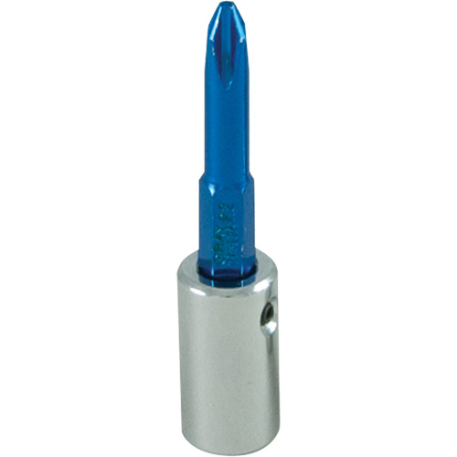 Douille tournevis &agrave; embout bleu, Phillips, #2, Prise 1/4" NTL Industrial