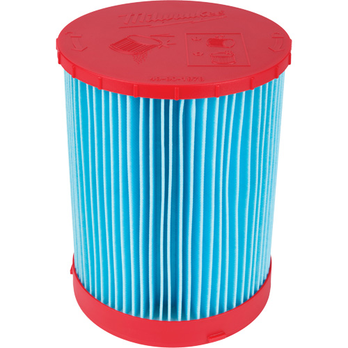 Large Wet/Dry Vacuum High-Efficiency Filter, Cartridge, Fits 12 US gal./9 US gal./6 US Gal. NTL Industrial