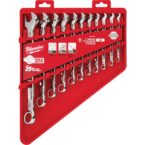 SAE Wrench Set, Combination, 11 Pieces, Imperial NTL Industrial