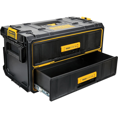 Unit&eacute; &agrave; deux tiroirs ToughSystem 2.0, 12-1/3" x 12-3/5", Noir/Jaune NTL Industrial