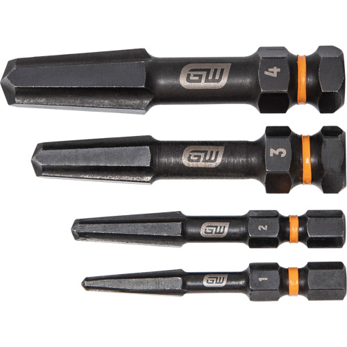 Bolt Biter Screw Extractor Set, High Speed Steel, 4 Pieces NTL Industrial