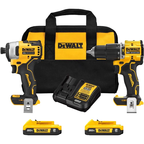 Ensemble combin&eacute; Atomic &agrave; deux outils sans fil et sans balais, Lithium-ion, 20 V NTL Industrial