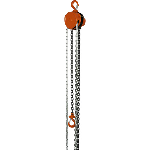 VHC Series Chain Hoists, 10' Lift, 1100 lbs. (0.5 tons) Capacity, Alloy Steel Chain NTL Industrial