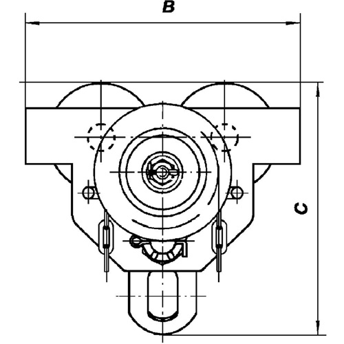 Chariot &agrave; engrenage pour usage intensif — s&eacute;rie SGT, 6600 lb (3 tonnes) Capacit&eacute;, 4" - 8-1/32" NTL Industrial
