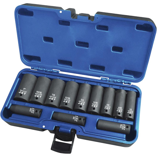 PS1238D Jeux - douilles, 12 Mcx, Chocs, Prise de 3/8", Profond NTL Industrial
