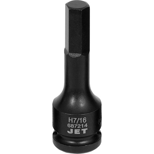 Impact Socket Bits, Hex, 7/16" x 1/2" Drive NTL Industrial
