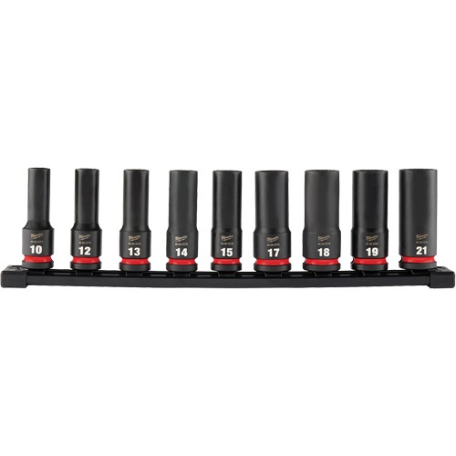 Jeu de douilles m&eacute;triques &agrave; 6 pans Shockwave Impact Duty, 9 Mcx, Chocs, Prise de 1/2", Profond NTL Industrial