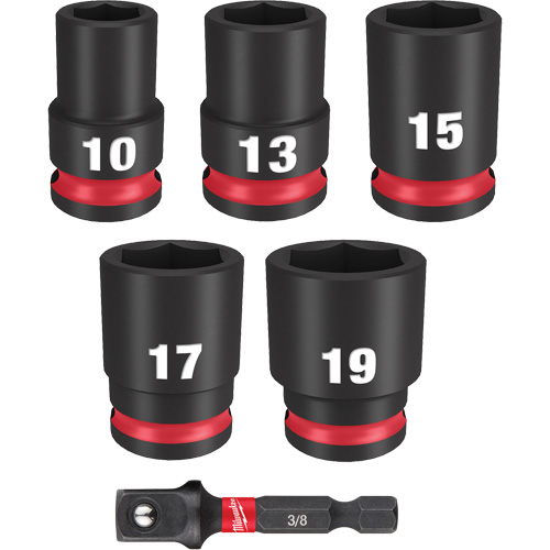 Jeu de douilles m&eacute;triques &agrave; 6 pans Shockwave Impact Duty, 6 Mcx, Chocs, Prise de 3/8" NTL Industrial