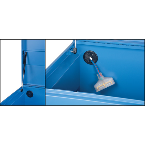 Jobsite Tool Box, 60" x 24" x 27-1/2", Steel, Blue NTL Industrial