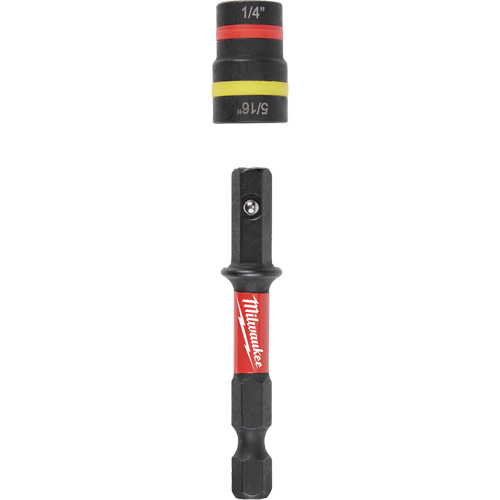 Shockwave Impact Duty Quik-Clear 2-in-1 Nut Driver, 5/16"/1/4" Drive, 2-1/4" L, Magnetic NTL Industrial