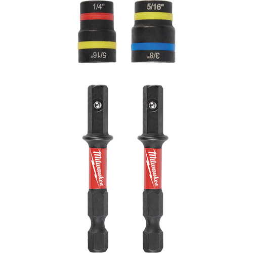 Shockwave Impact Duty Quik-Clear 2-in-1 Nut Driver Set, 5/16"/1/4"/3/8" Drive, 2-1/2" L, Magnetic NTL Industrial