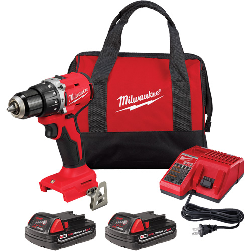 Ensemble perfomarteau/tournevis compact sans balai  M18, Lithium-ion, 18 V, Mandrin 1/2", Couple 550 lb-po NTL Industrial