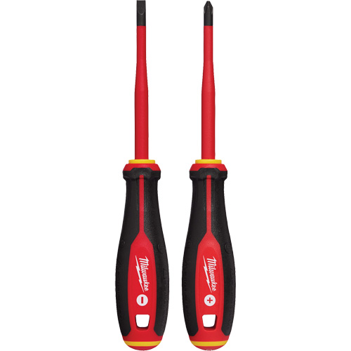 Insulated Slim Tip Screwdriver Set, 2 Pcs., Magnetic NTL Industrial