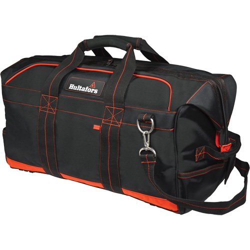 24" Pro Contractor's Gear Bag, Ballistic Polyester, Black/Red NTL Industrial