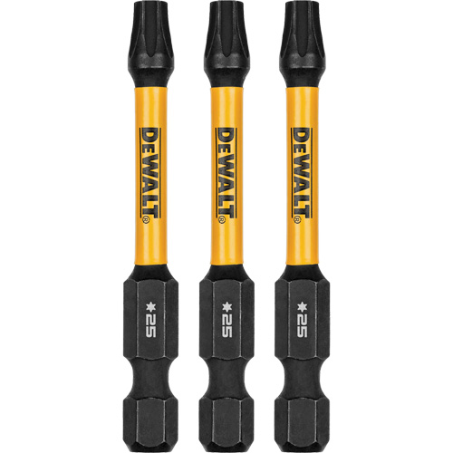 3-Piece FLEXTORQ&reg; Impact Screwdriving Bits, Torx, T-25, 1/4" Drive NTL Industrial
