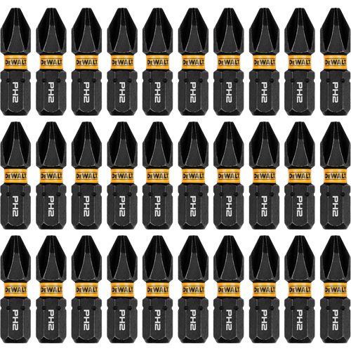 30-Piece FLEXTORQ&reg; Impact Driver Bit Set, Phillips, #2, 1/4" Drive NTL Industrial