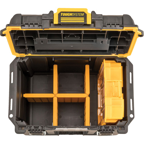 Boîte &agrave; outils compacte et profonde ToughSystem 2.0, 10" x 15-7/20" x 13-4/5", Noir/Jaune NTL Industrial